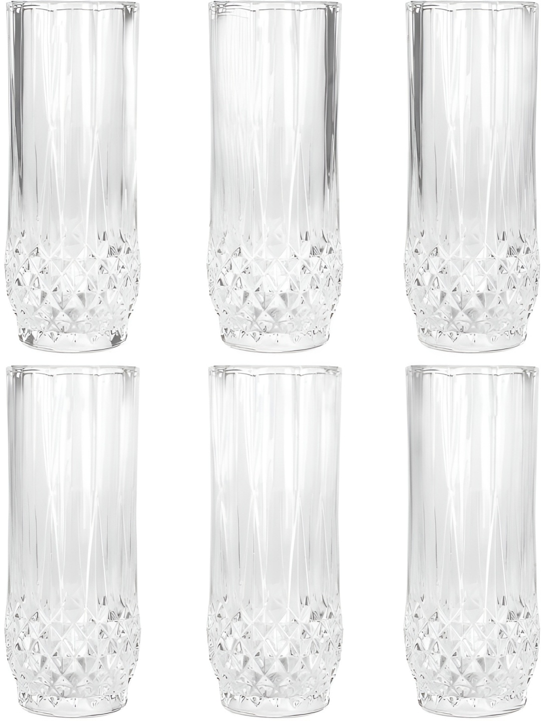 

Afast Transparent 6 Pieces Textured Glass 200 ml Each