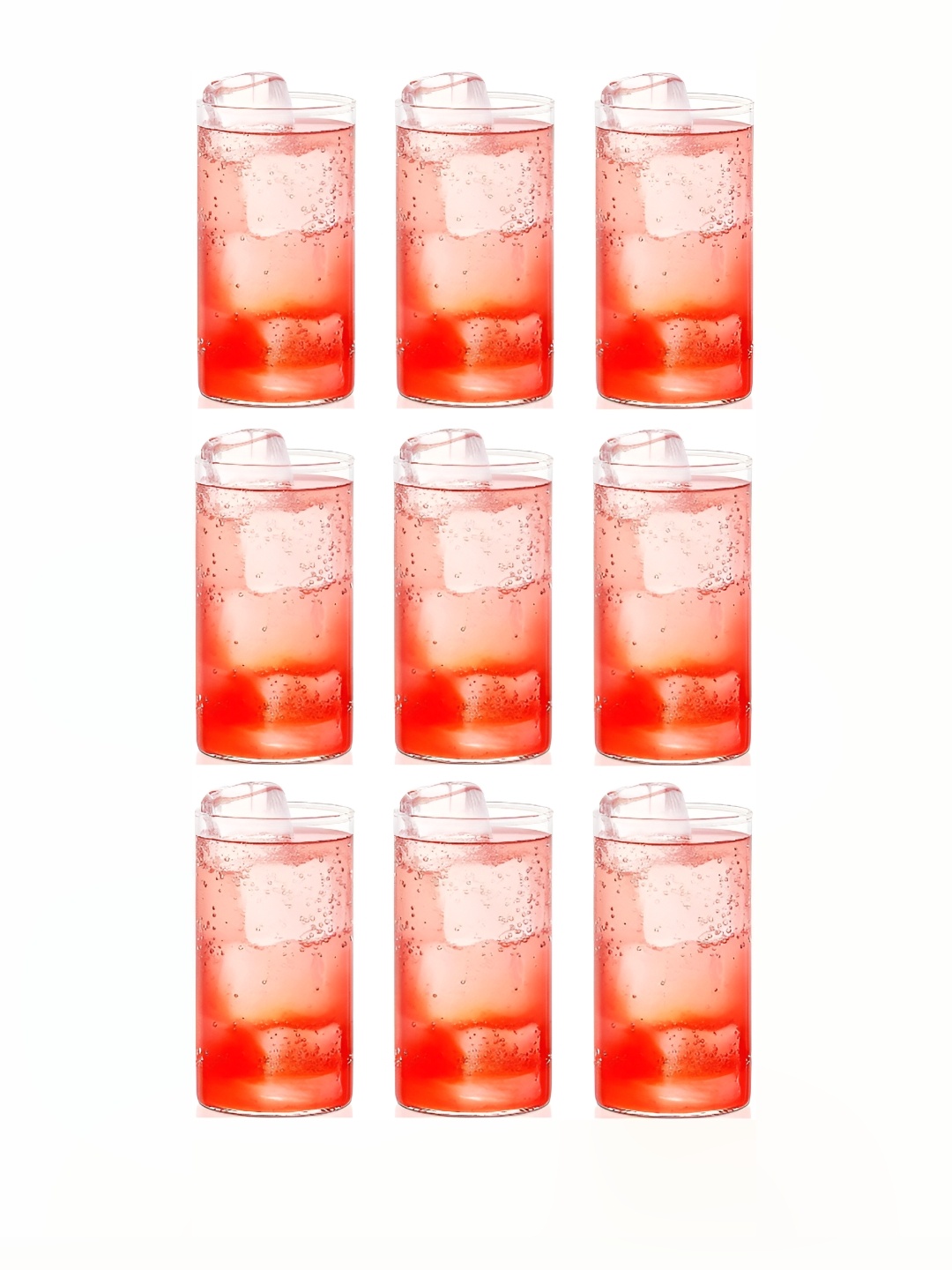 

Afast Transparent 9 Pieces Dishwasher Safe Juice Glass 280 ML Each