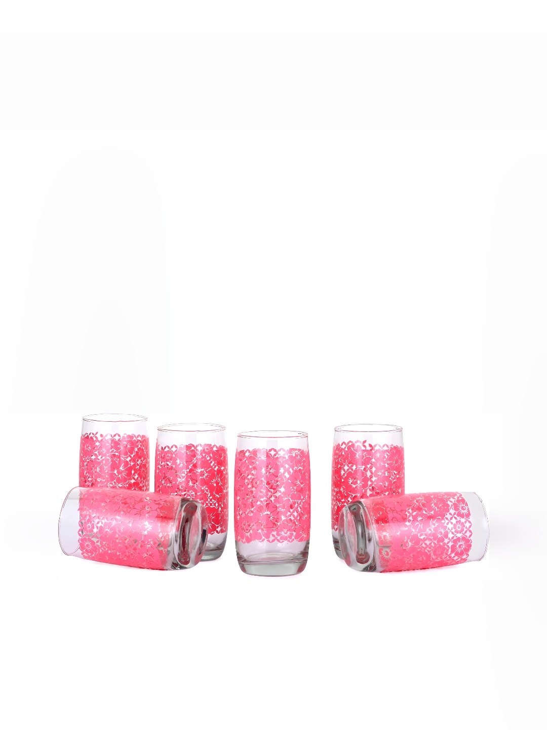 

Afast Transparent & Pink 6 Pieces Party Glasses
