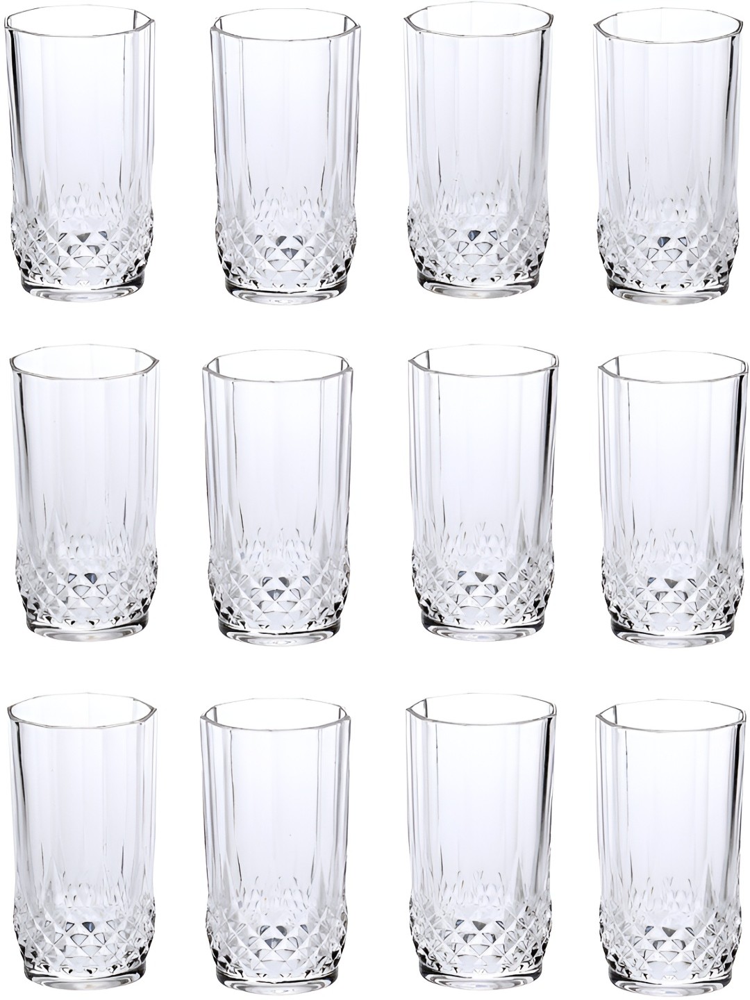

Afast Transparent 12 Pieces Textured Glasses 200 ML