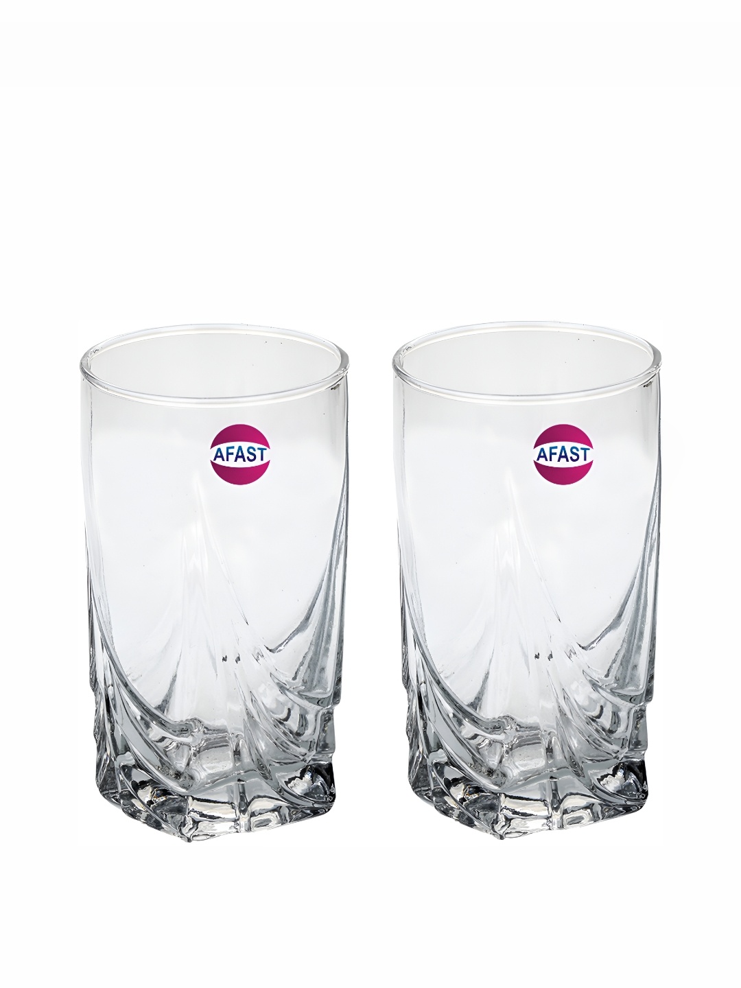 

Afast Transparent 2 Pieces Glass Fashion Water Or Juice Glasses 300 ml