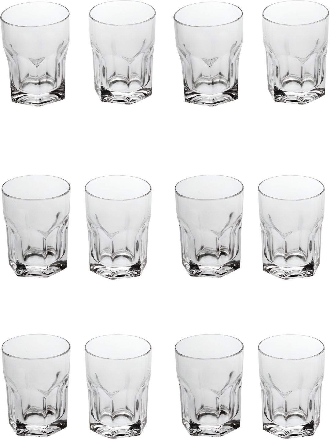 

Afast Transparent 12 Pieces Dishwasher Safe Whisky Glasses 250 Ml