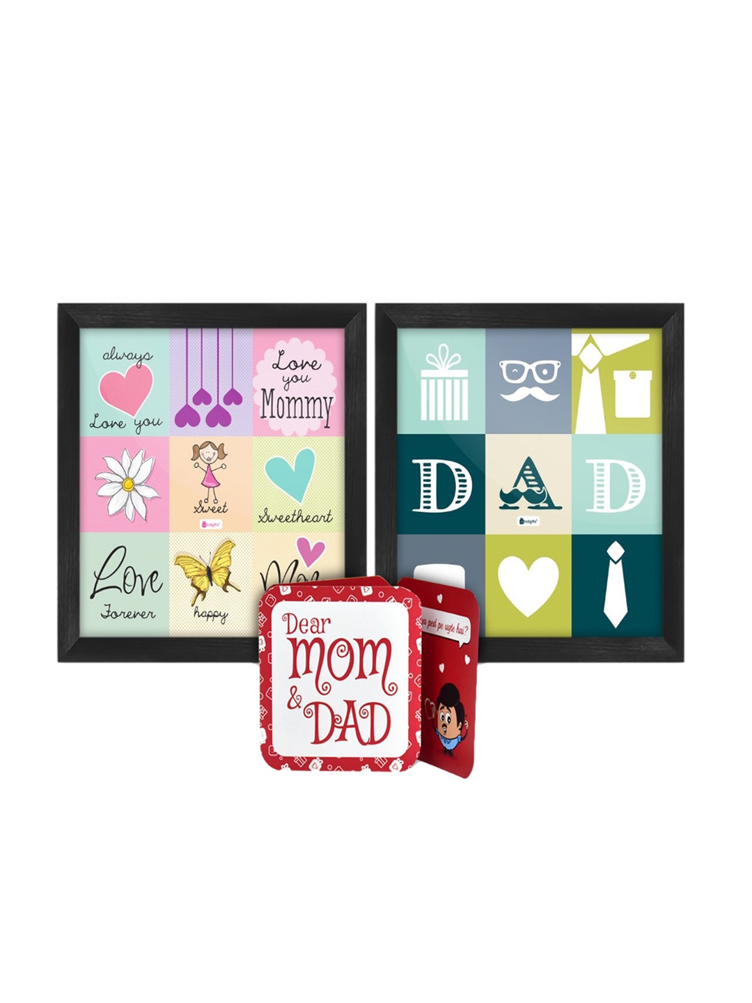 

Indigifts Black Wooden Wall Photo Frames