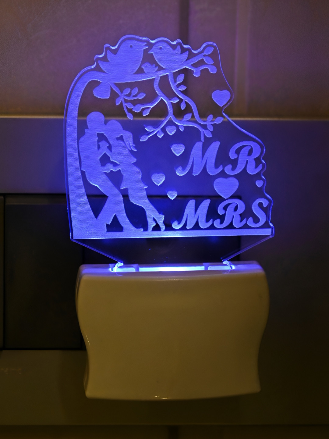

Afast Transparent & Beige Printed Acrylic Wall Lamp