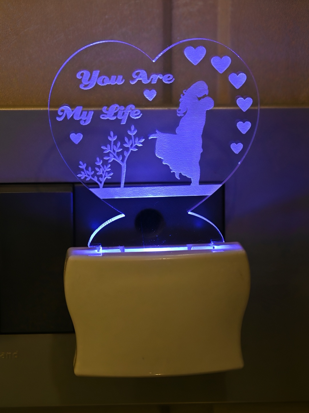 

Afast White & Transparent Acrylic 3D Illusion LED Plug Night Lamps