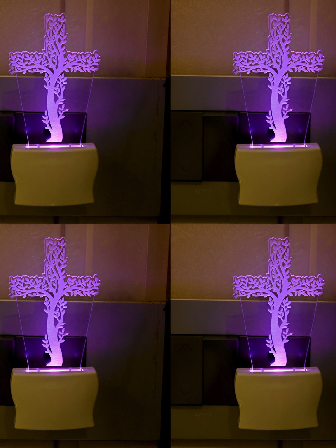 

Afast Transparent and White 4 Pieces Acrylic Wall Lamps