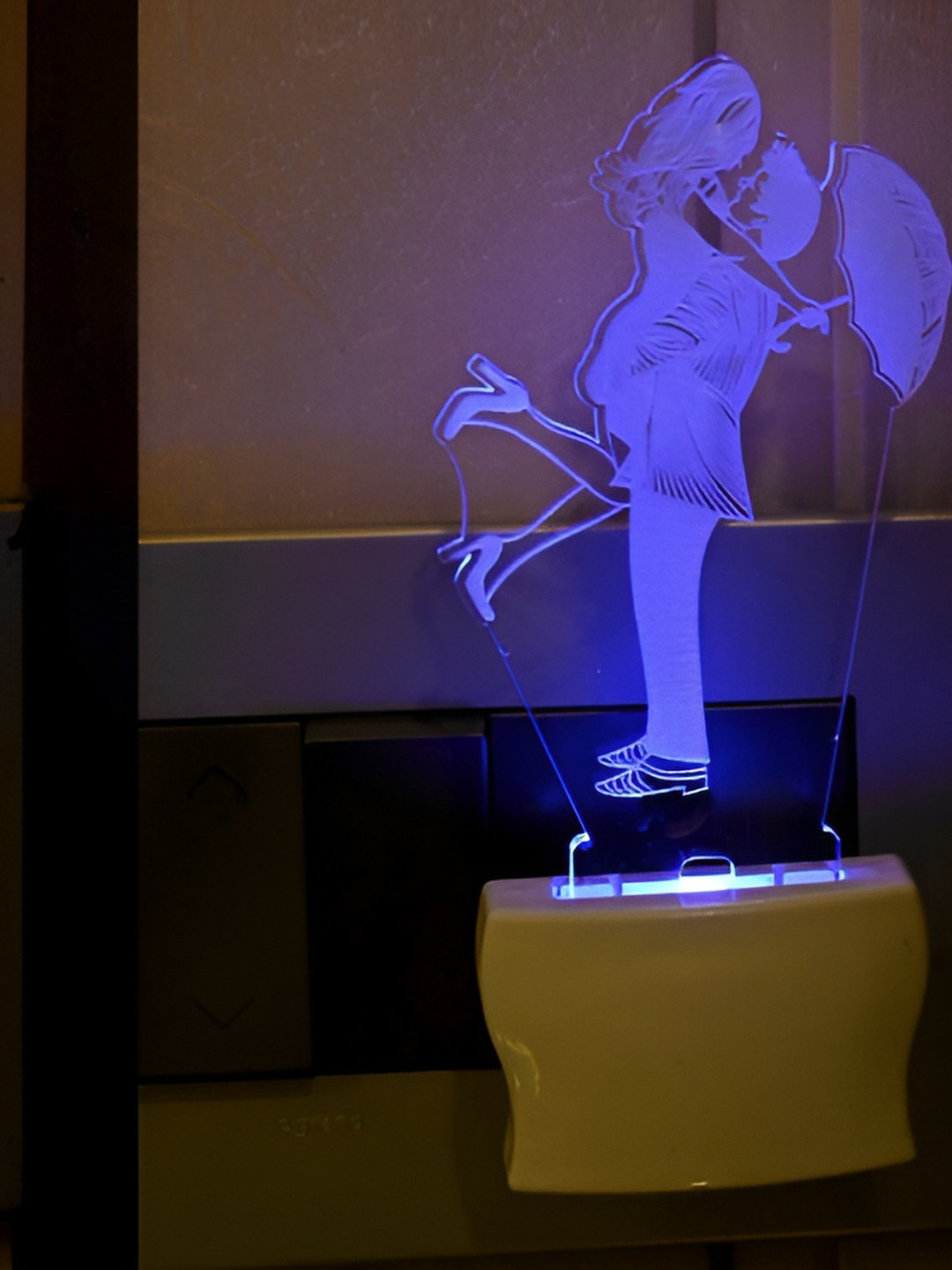 

Afast Transparent & Blue Acrylic Wall Lamp