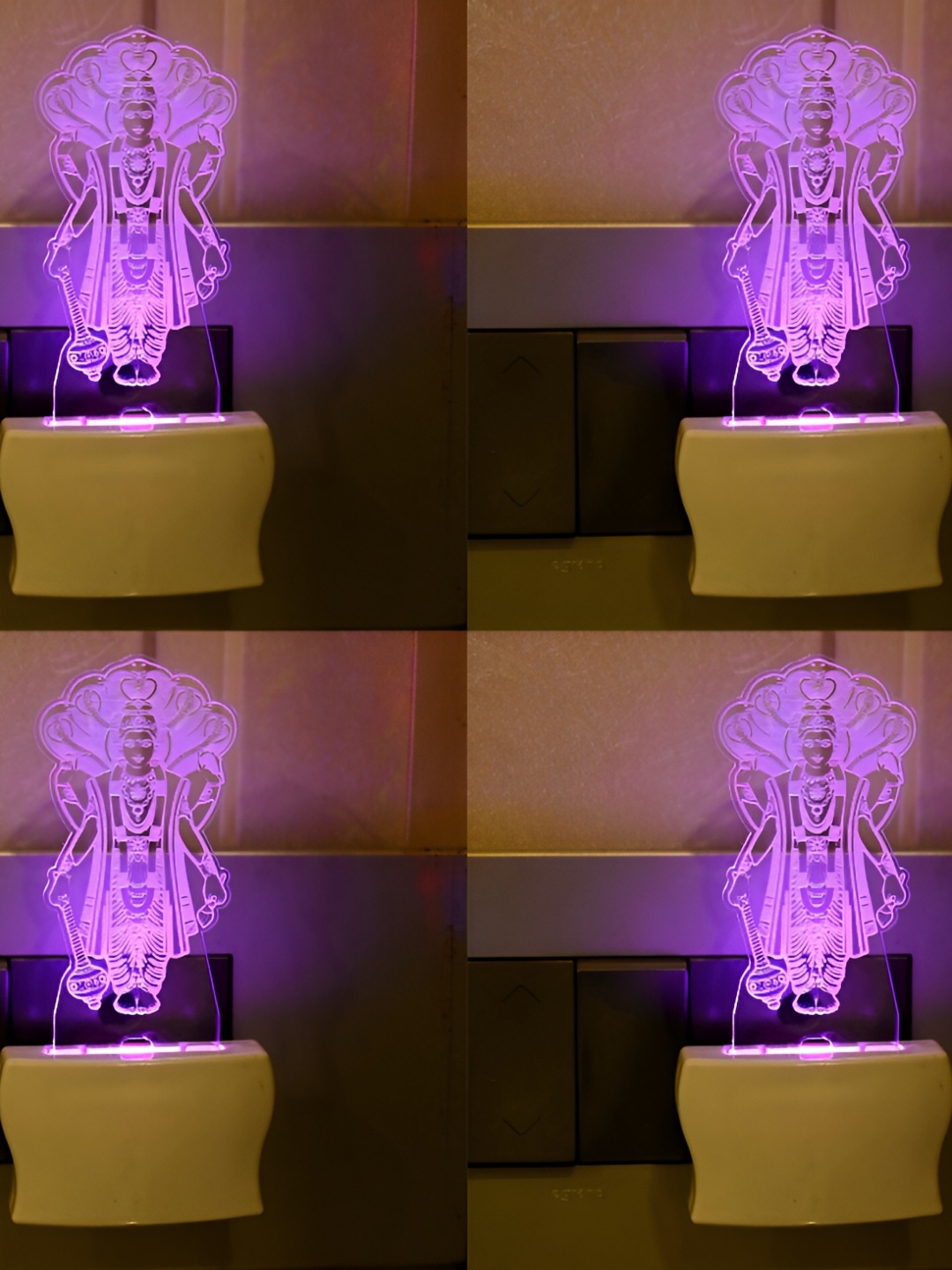 

Afast Violet 4 Pcs Acrylic Wall Lamp