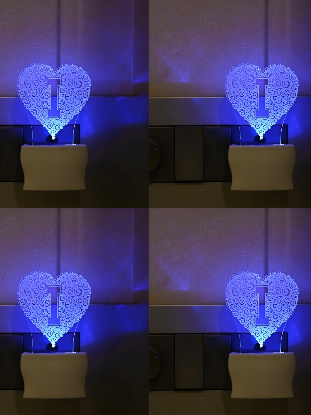 

Afast White 4 Pieces Printed Acrylic Wall Lamp