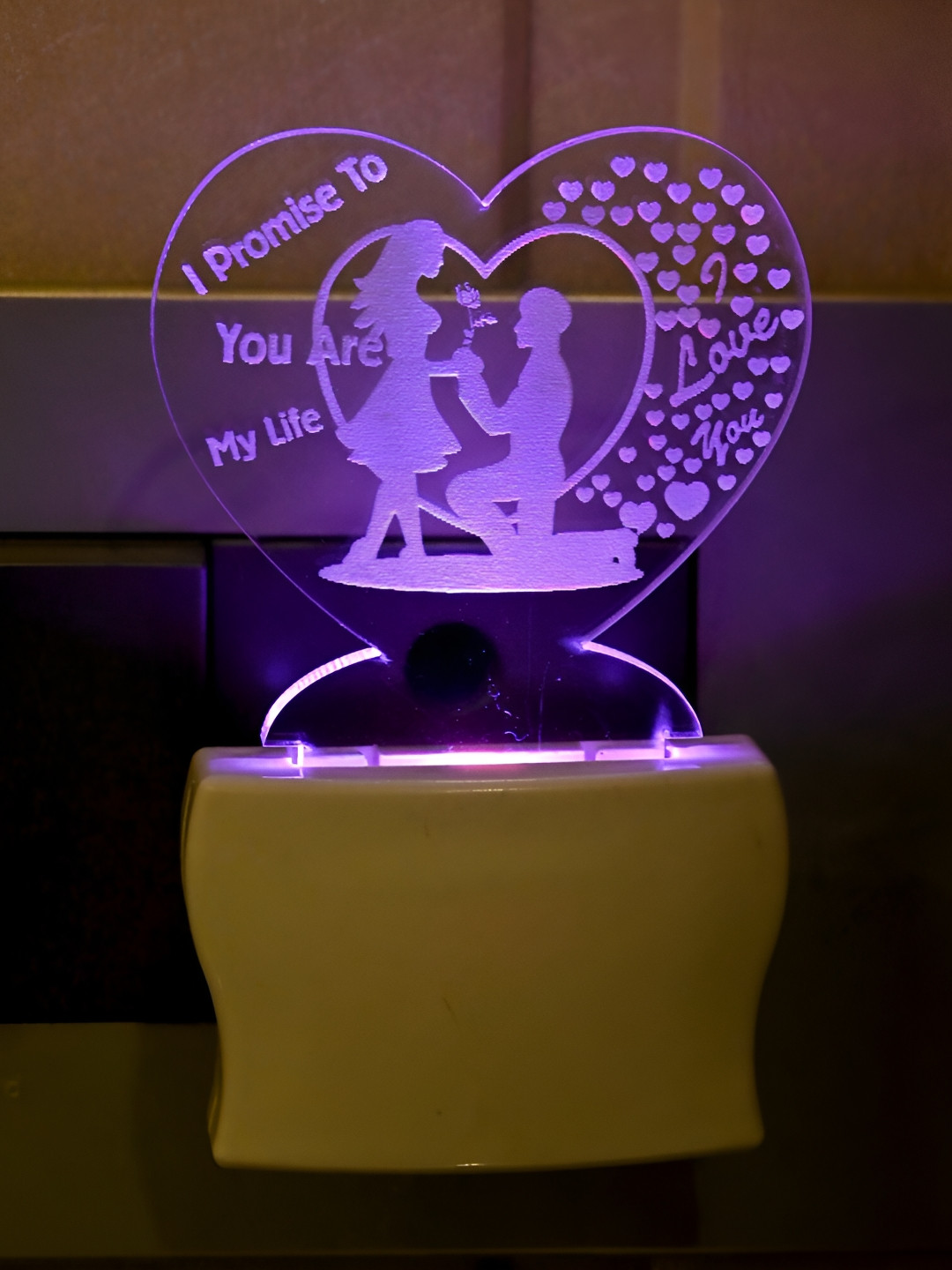 

Afast Purple & White Printed Abstract Shaped Acrylic Contemporary Led Wall Lamp