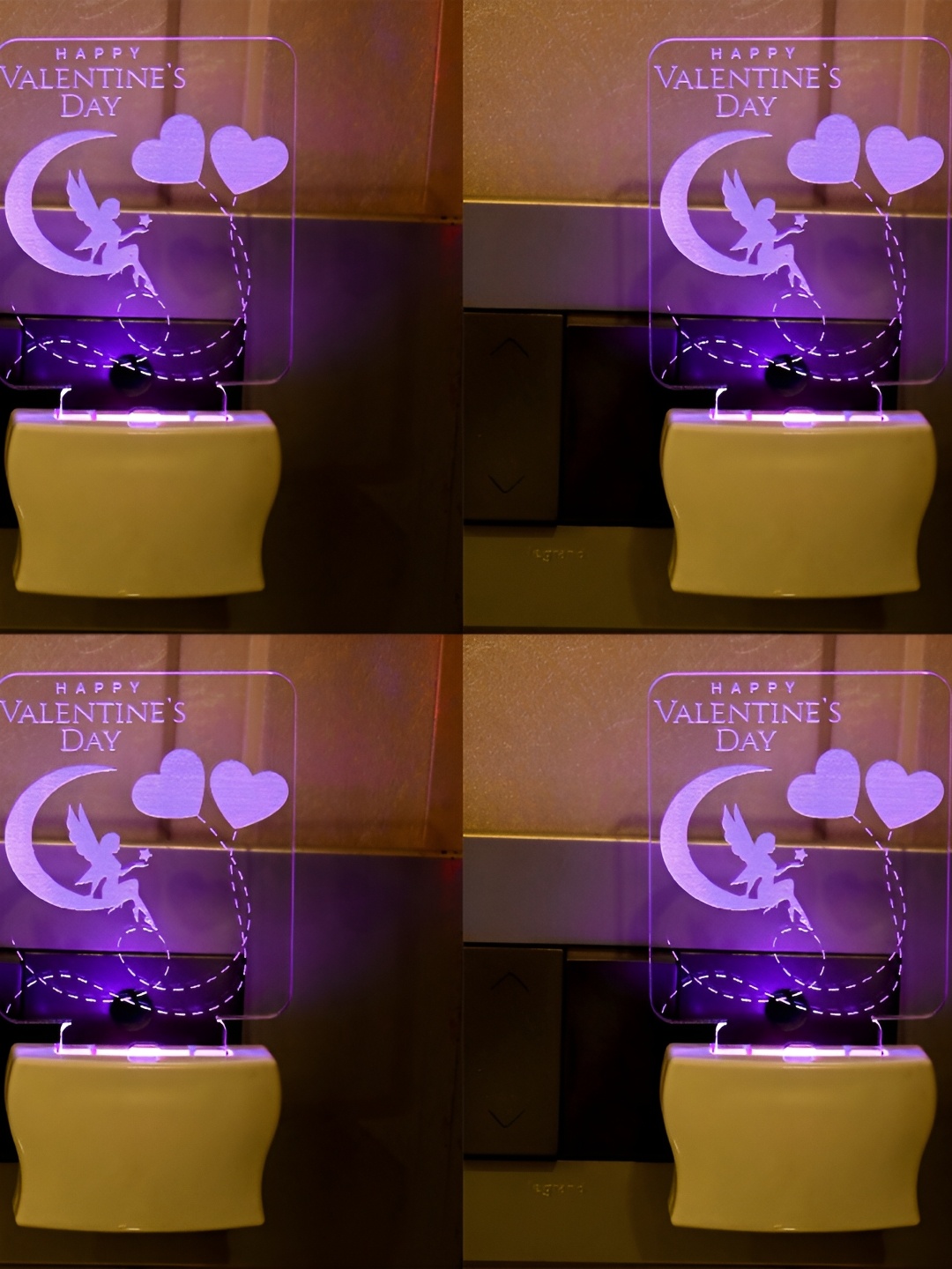 

Afast Transparent & White 4 Pieces Abstract Shaped Wall Lamps