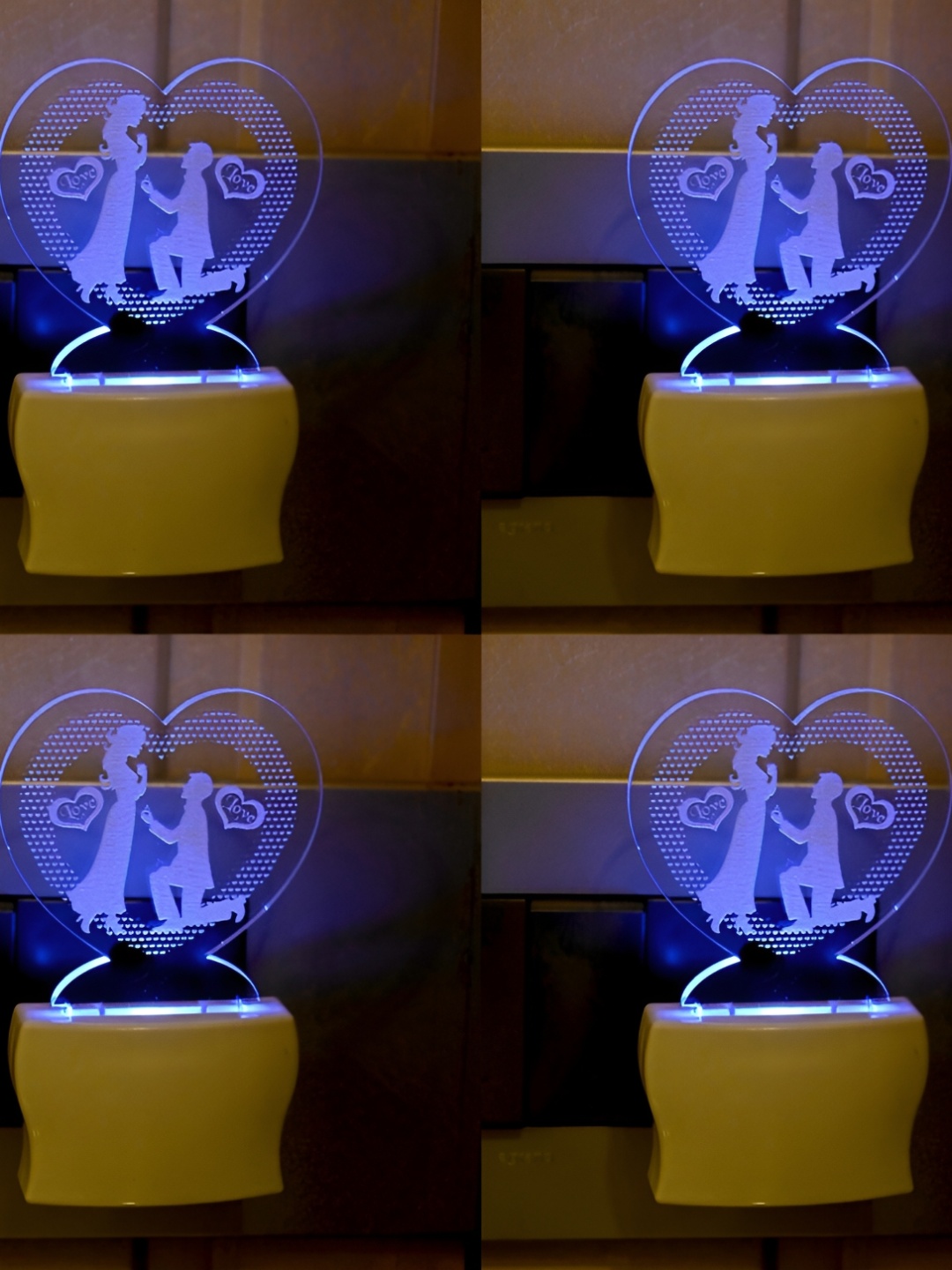

Afast White & Transparent 4 Pieces Abstract Shaped Wall Lamps