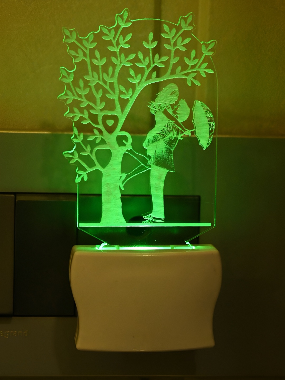 

Afast Transparent & Beige Printed Acrylic Wall Lamp