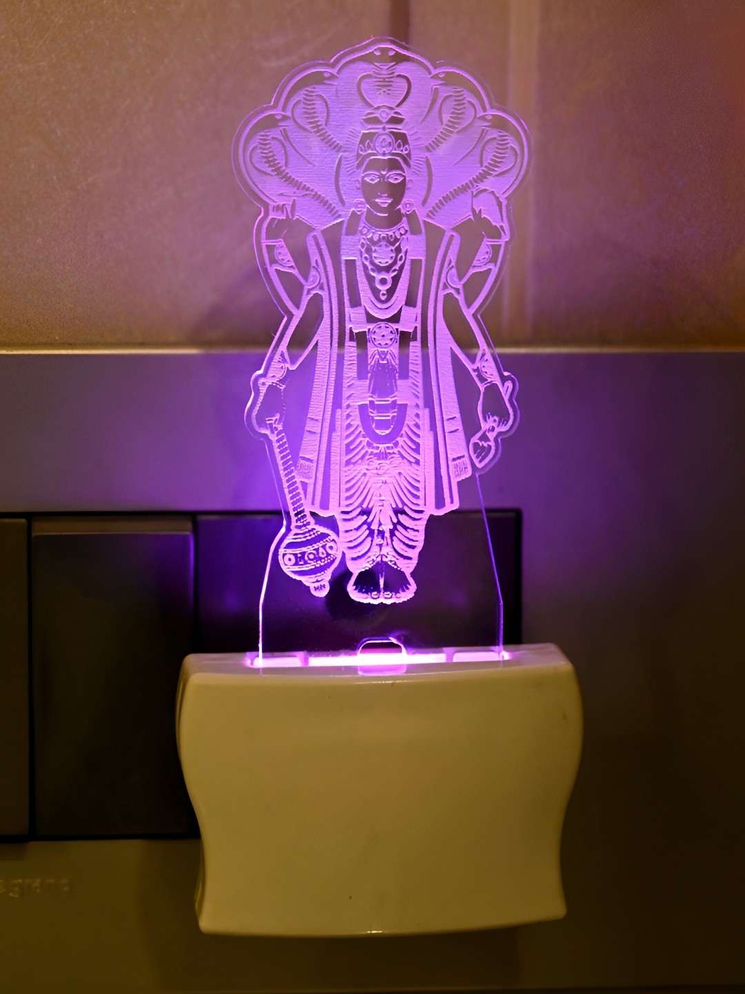 

Afast Transparent & Beige Printed Acrylic Wall Lamp