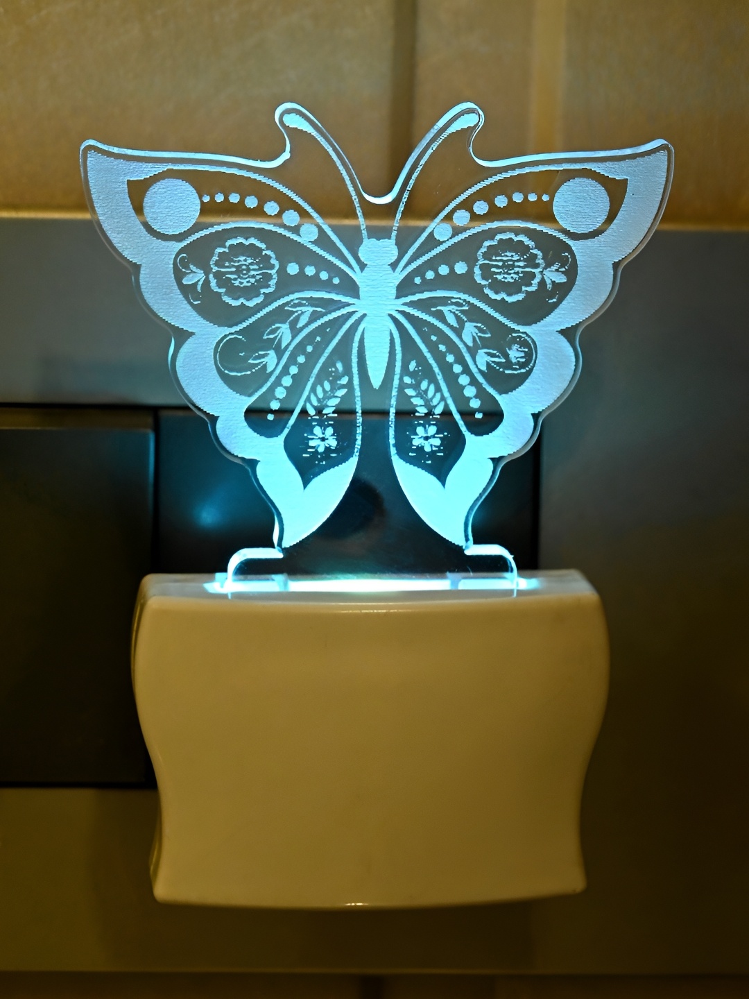 

Afast Blue Printed Contemporary Acrylic Night Wall Lamp