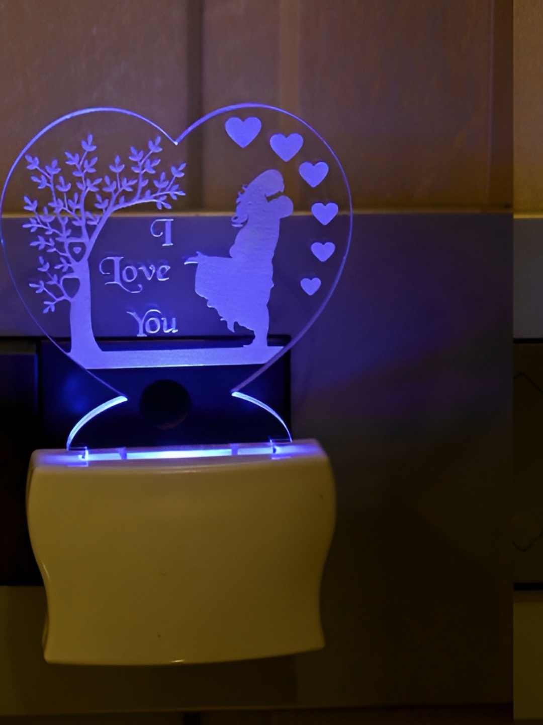 

Afast Blue Printed Contemporary Acrylic Night Wall Lamp