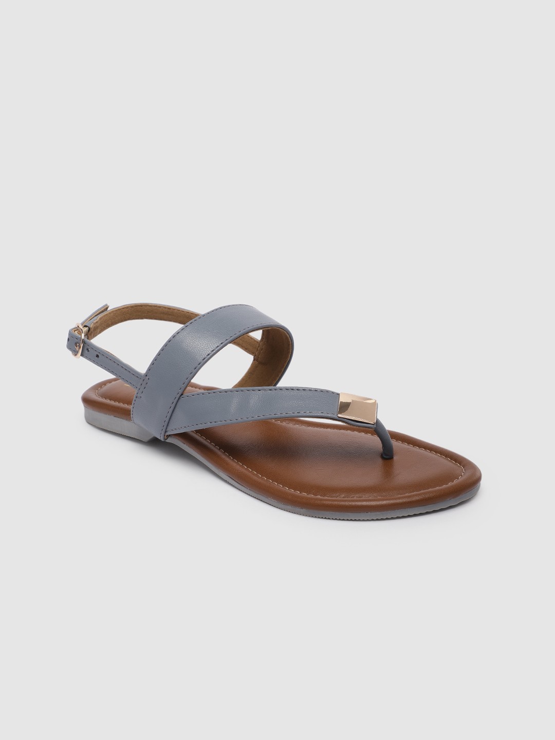 

Inc. 5 Women T-Strap Flats, Grey