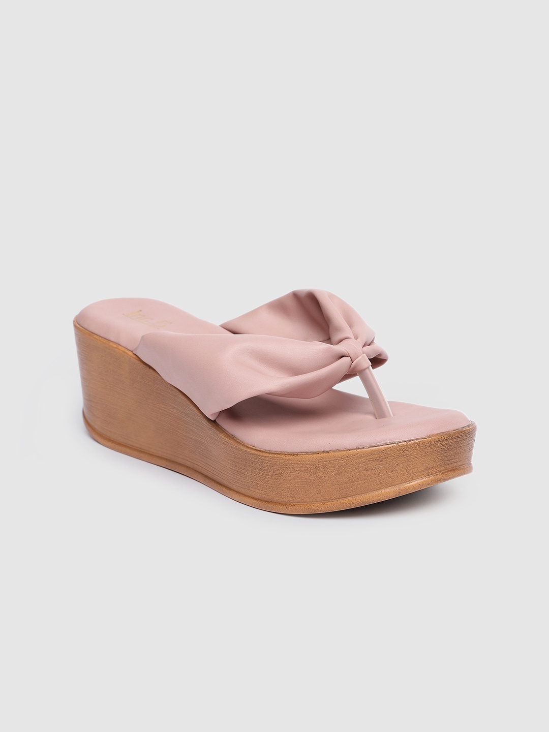 

Inc 5 Solid Open Toe Wedge, Pink