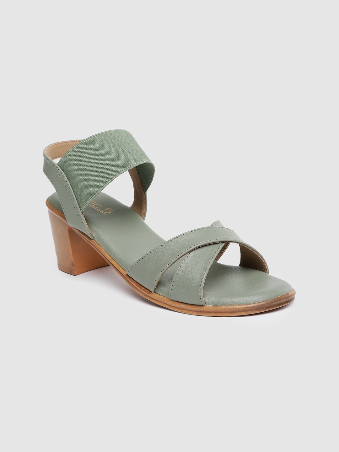 

Inc 5 Women Open Toe Block Heels, Green