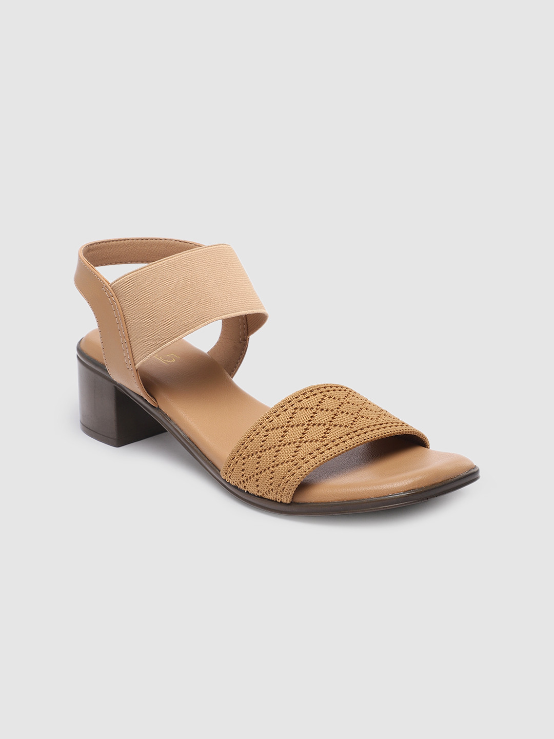 

Inc 5 Women Geometric Textured Block Sandals, Beige