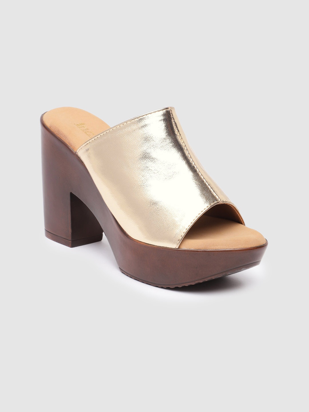 

Inc 5 Women Metallic Textured Platform Sandals, Gold