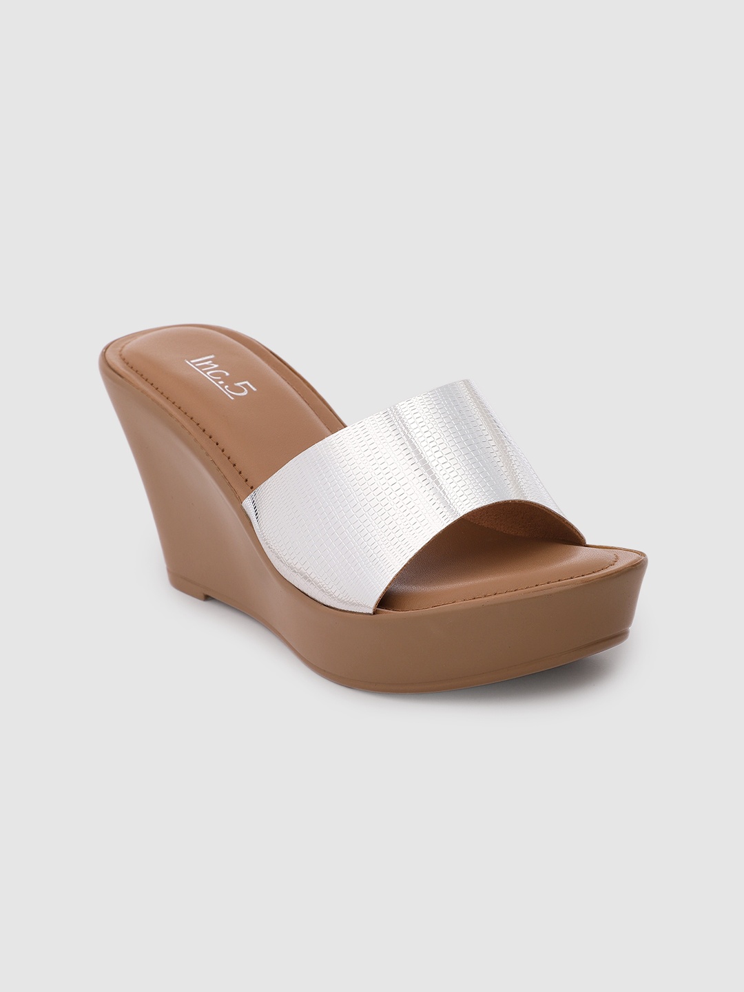 

Inc. 5 Wedges with Metallic Finish, Silver