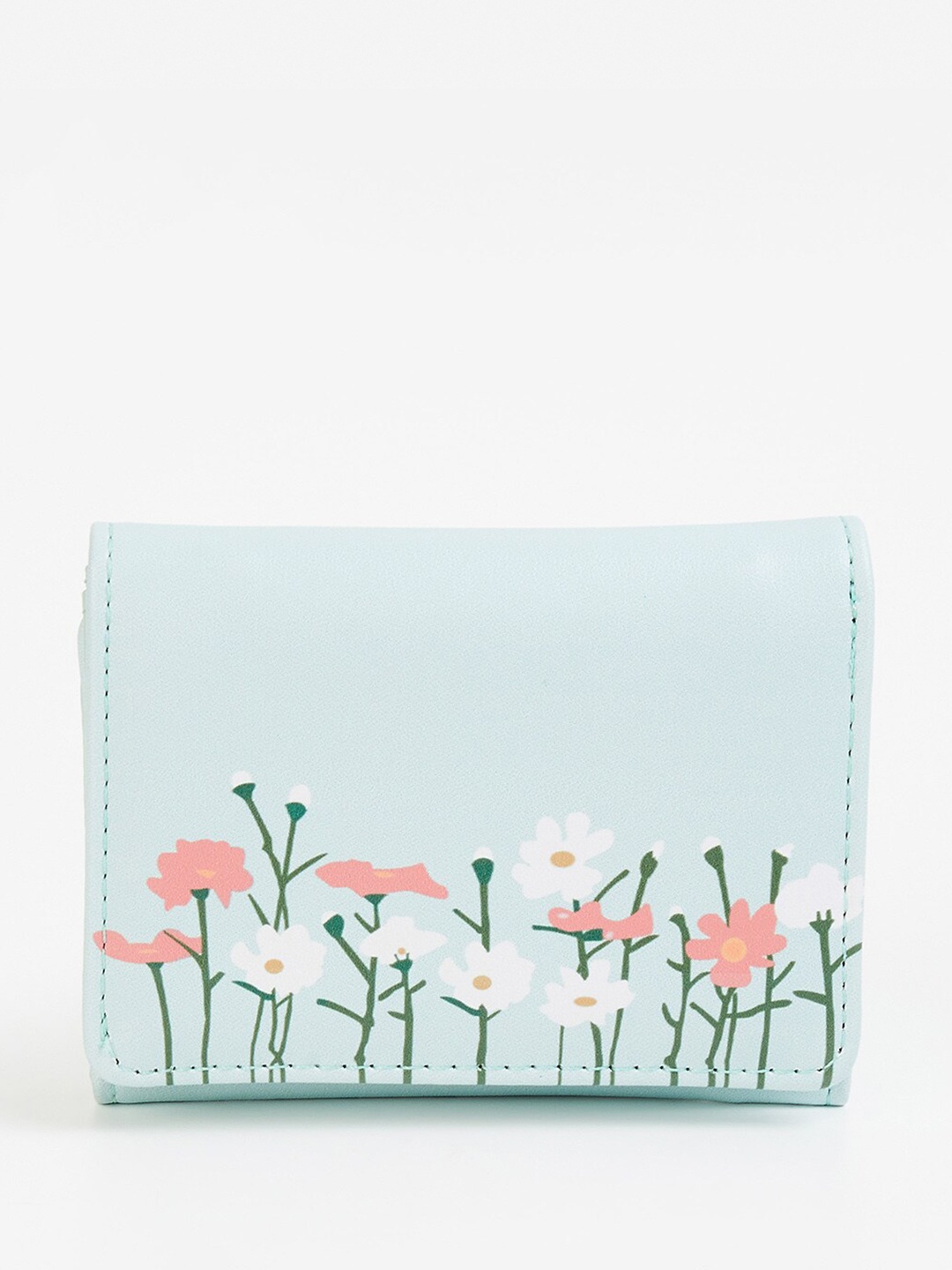 

Ginger by Lifestyle Women Floral Printed Three Fold Wallet, Green