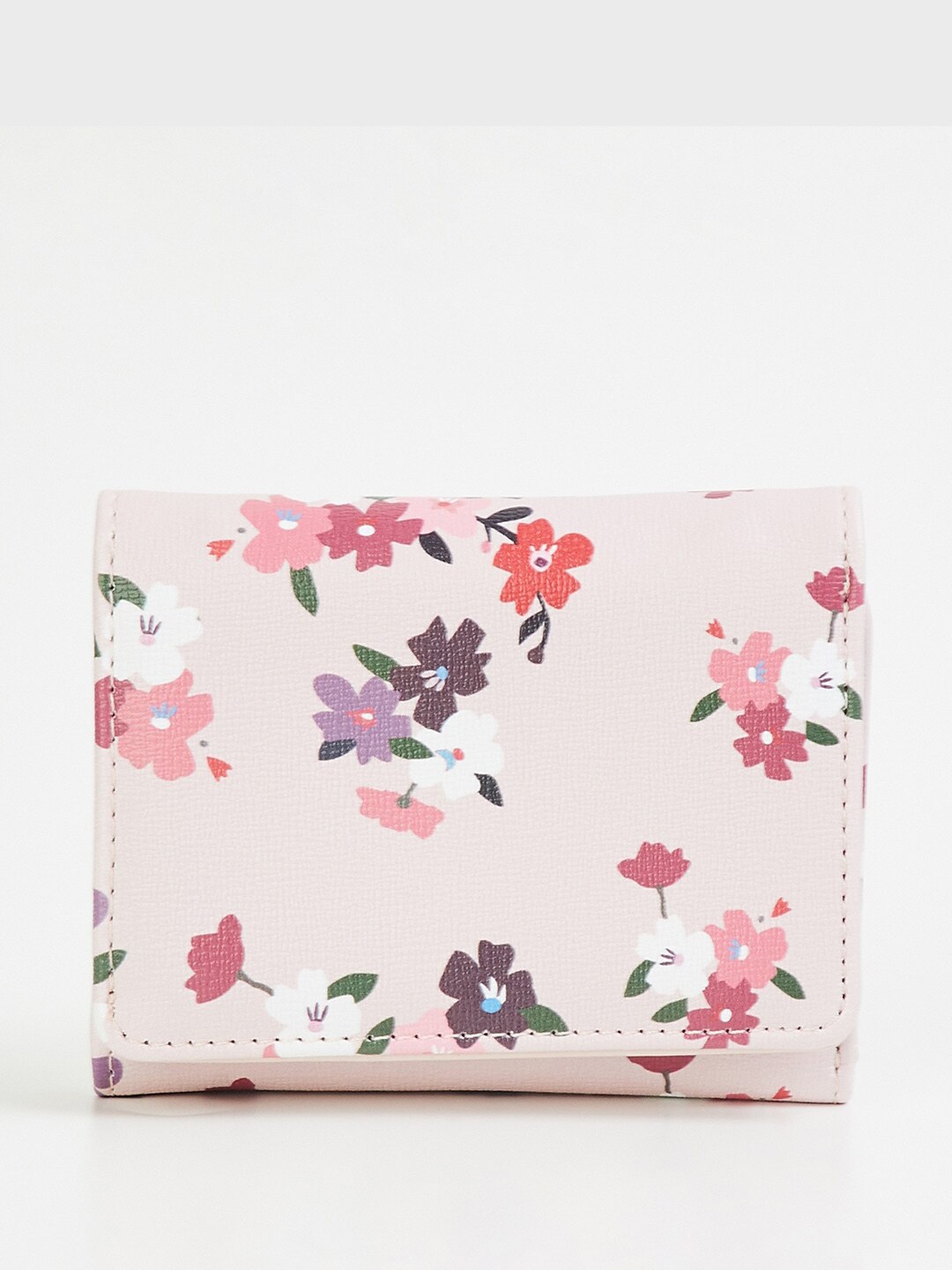 

Ginger by Lifestyle Women Floral Printed Two Fold Wallet, Pink