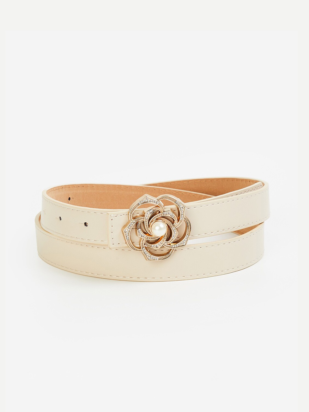 

Ginger by Lifestyle Women Slim Belt, White