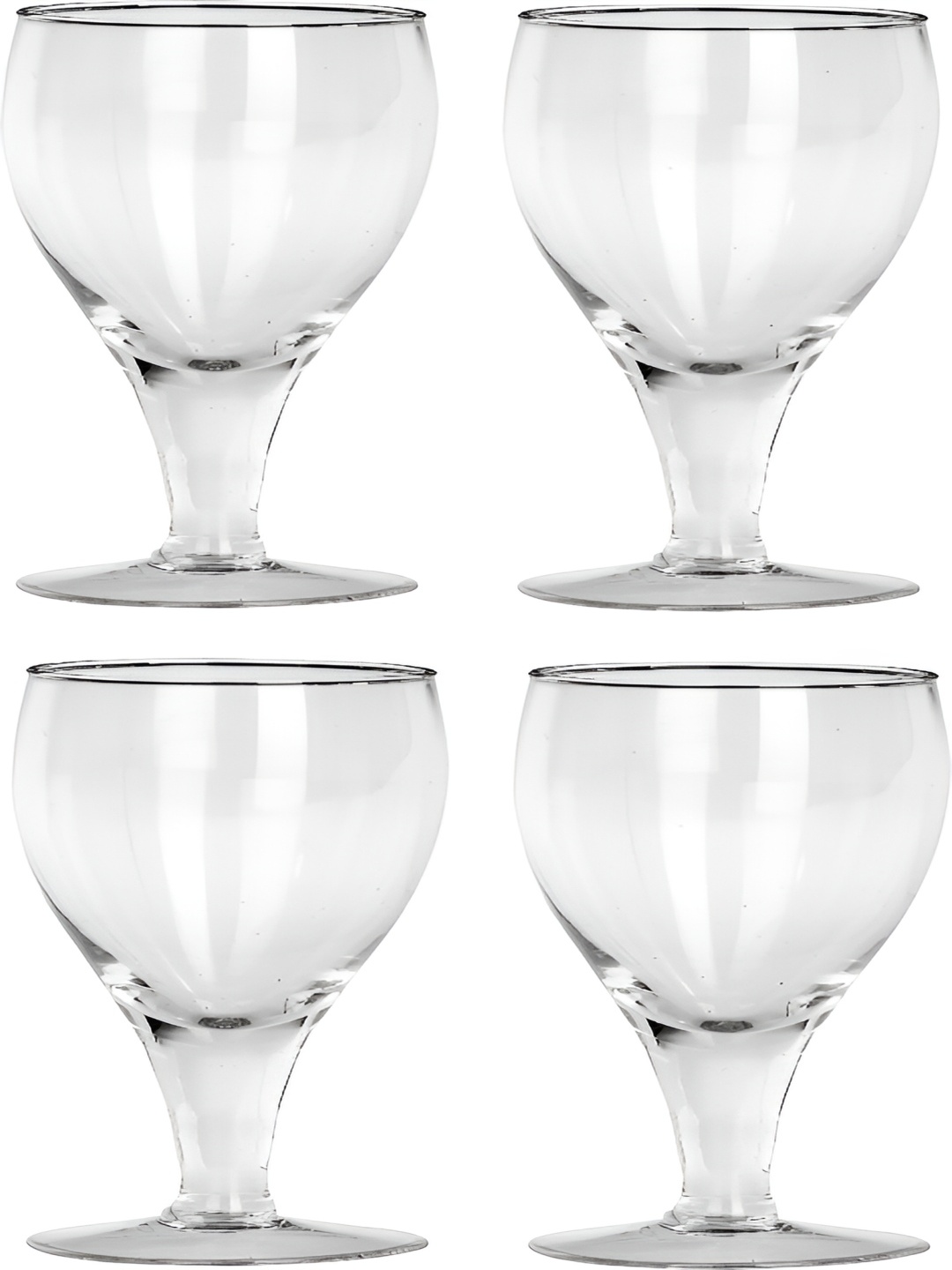 

Afast 4 Pcs Transparent Solid Wine Glass - 180 ML Each
