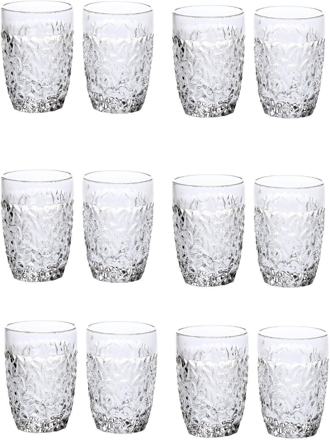 

Afast Transparent 12 Pieces Textured Glass 200 ml