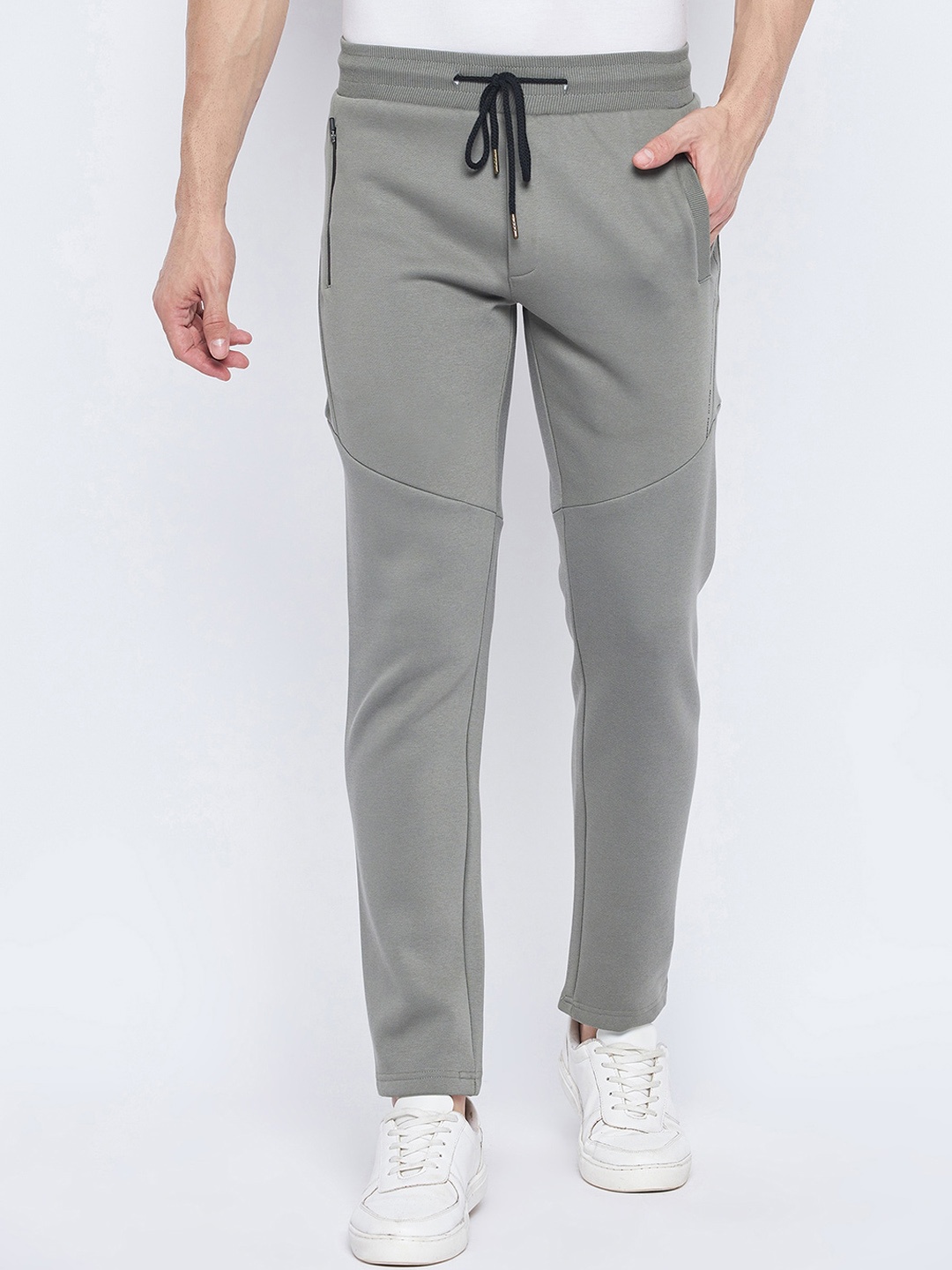 

CAMLA Men Relaxed Fit Cotton Track Pants, Grey