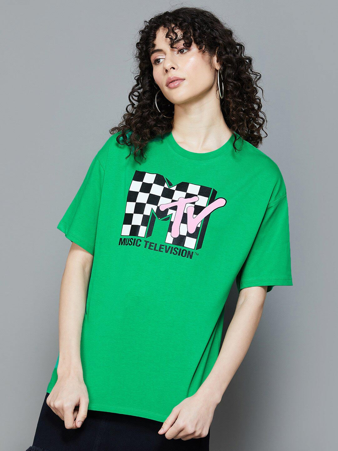 

Ginger by Lifestyle Graphic Printed Pure Cotton T-shirt, Green