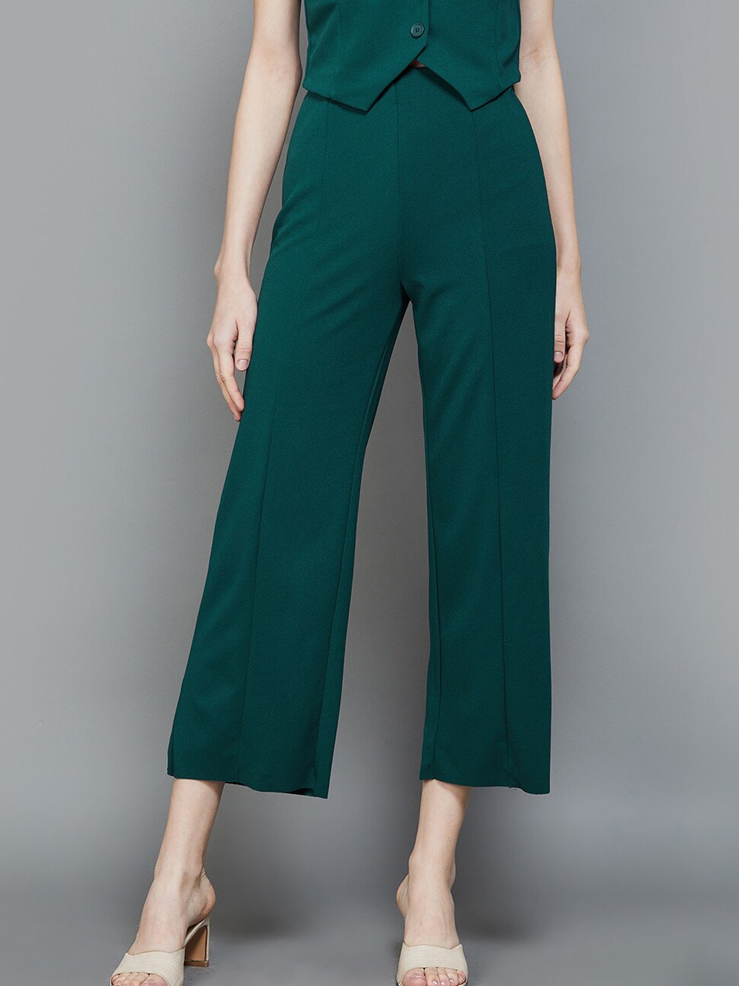 

Ginger by Lifestyle Women Cropped Culottes Trousers, Green