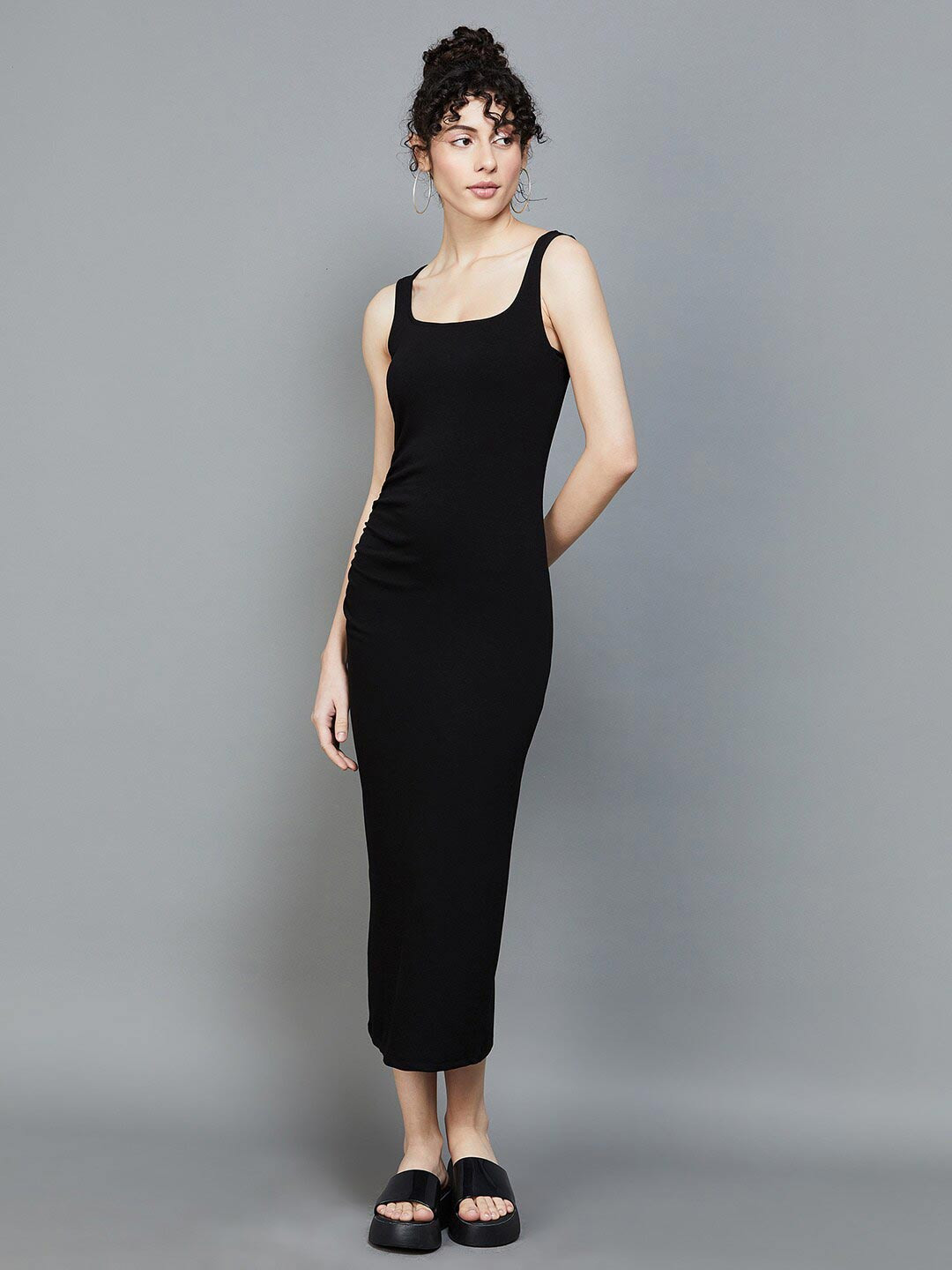 

Ginger by Lifestyle Shoulder Straps Sheath Dress, Black