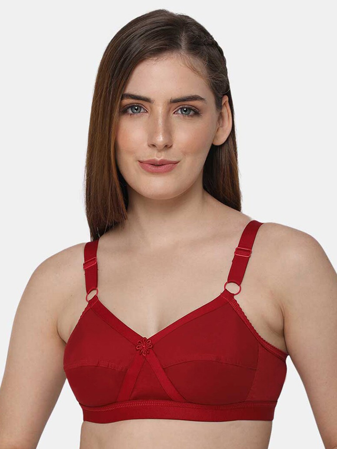 

intimacy LINGERIE Full Coverage All Day Comfort Cotton Everyday Bra, Maroon