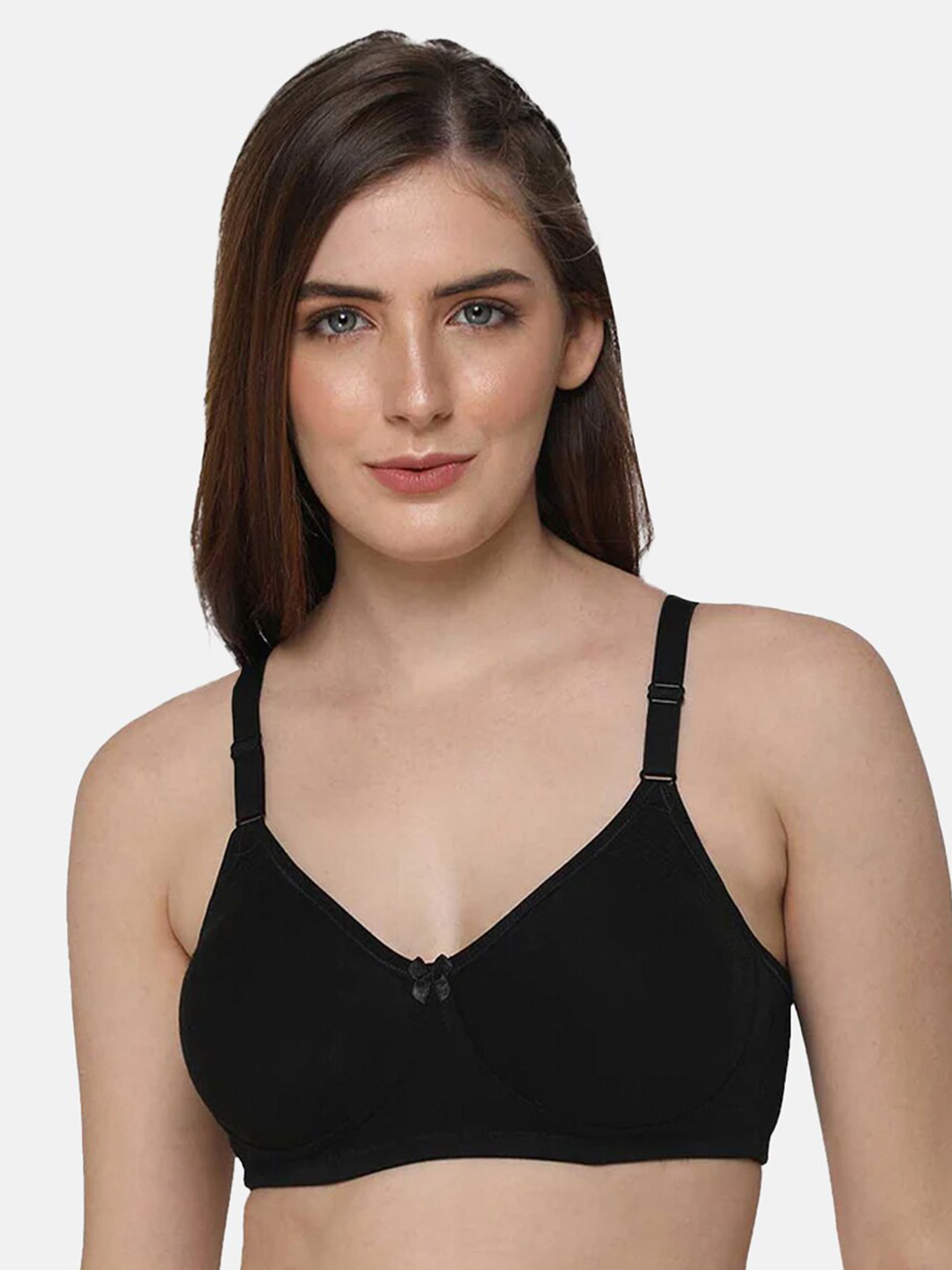 

intimacy LINGERIE Full Coverage Lightly Padded All Day Comfort Cotton Everyday Bra, Black