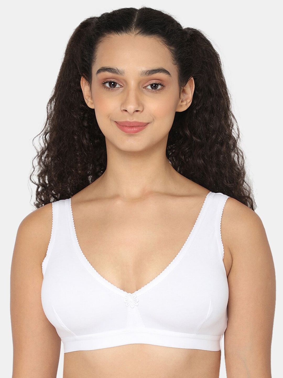 

intimacy LINGERIE Solid Cotton Beginners Bra - Full Coverage, White