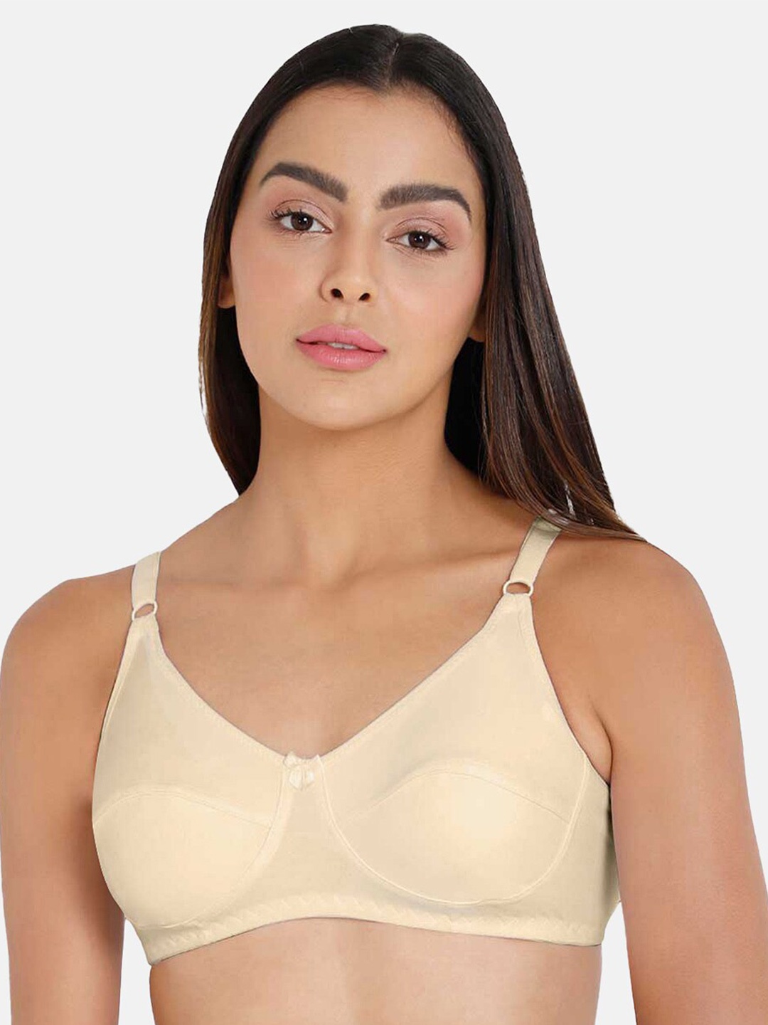 

intimacy LINGERIE Medium Coverage Non Padded Cotton Everyday Bra With All Day Comfort, Cream