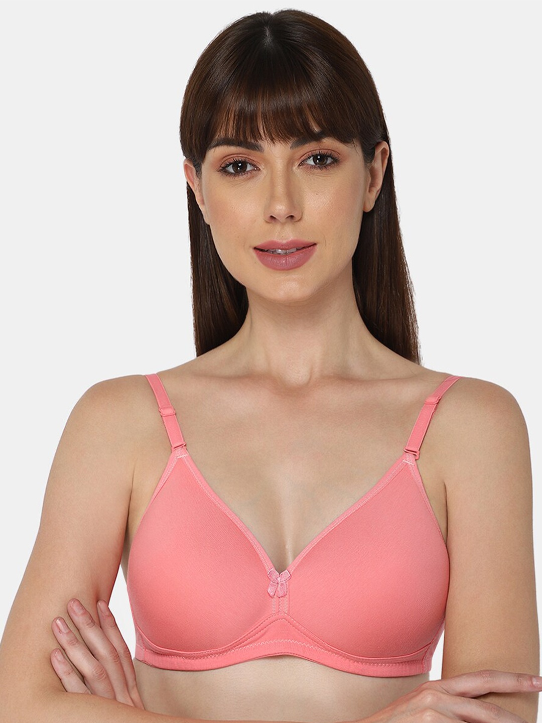 

intimacy LINGERIE Medium Coverage Lightly Padded Cotton T-shirt Bra With All Day Comfort, Pink