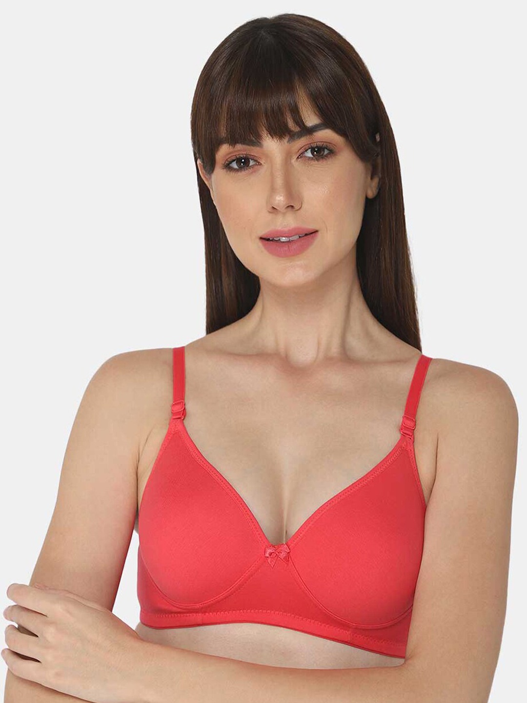 

intimacy LINGERIE Cotton T-shirt Bra Medium Coverage Lightly Padded, Peach