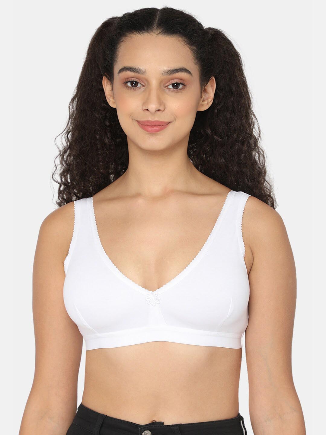 

intimacy LINGERIE Teen Non-Wired Full Coverage Non Padded Cotton Beginners Bra, White