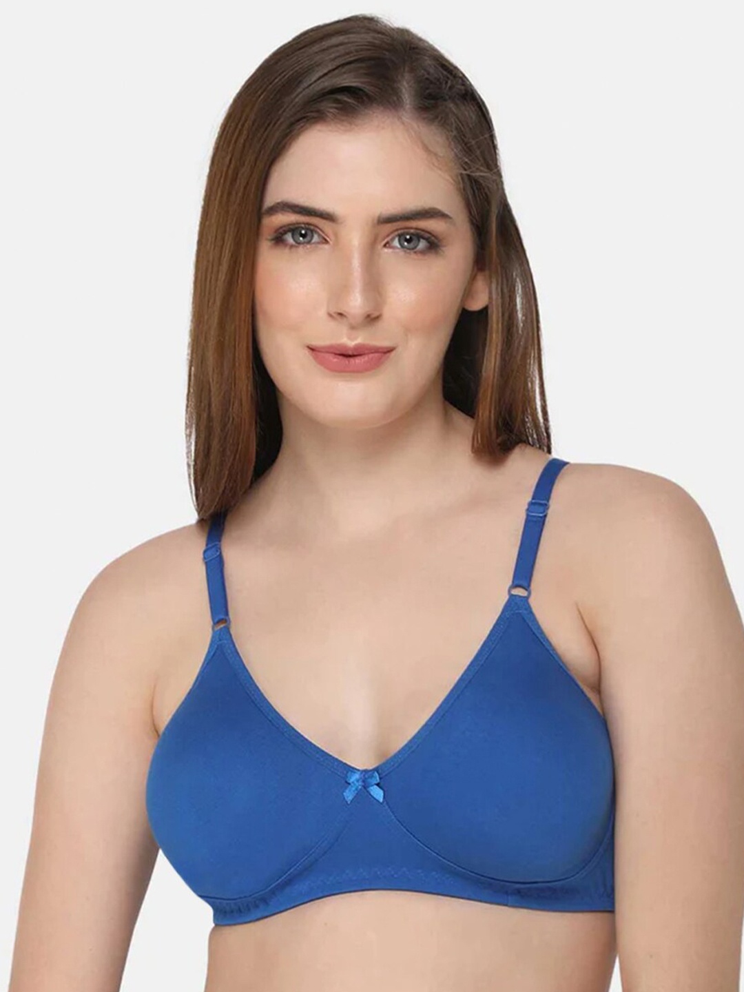 

intimacy LINGERIE Full Coverage Non Padded Cotton Bra With All Day Comfort, Blue