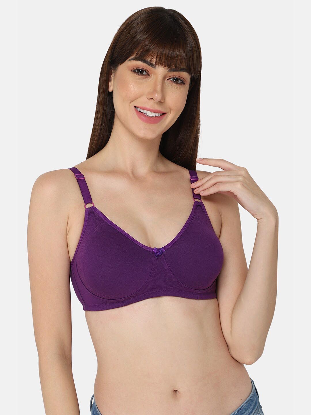 

intimacy LINGERIE Medium Coverage Non-Wired Everyday Bra With All Day Comfort, Purple