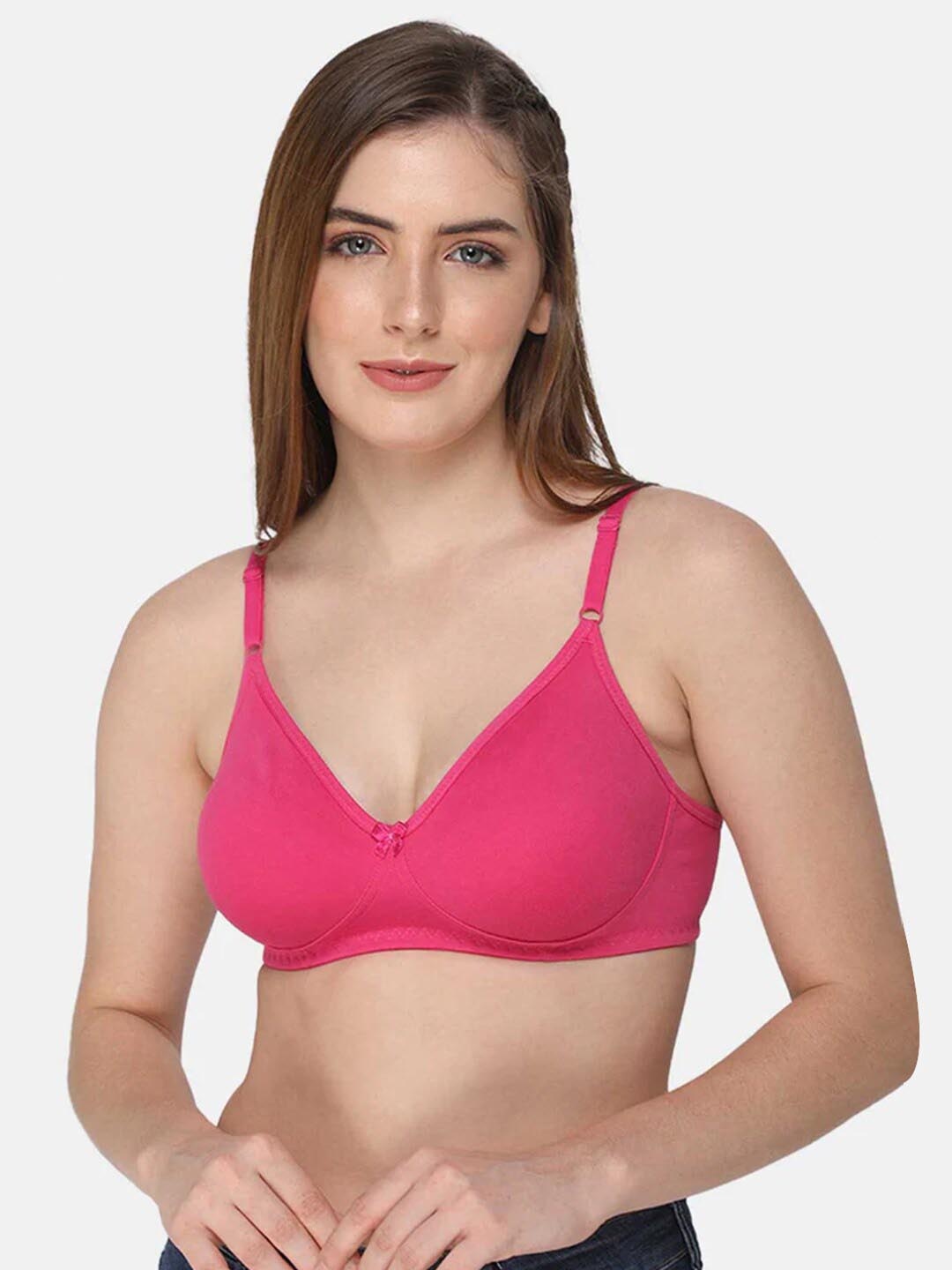 

intimacy LINGERIE Medium Coverage Cotton Bra with All Day Comfort, Pink