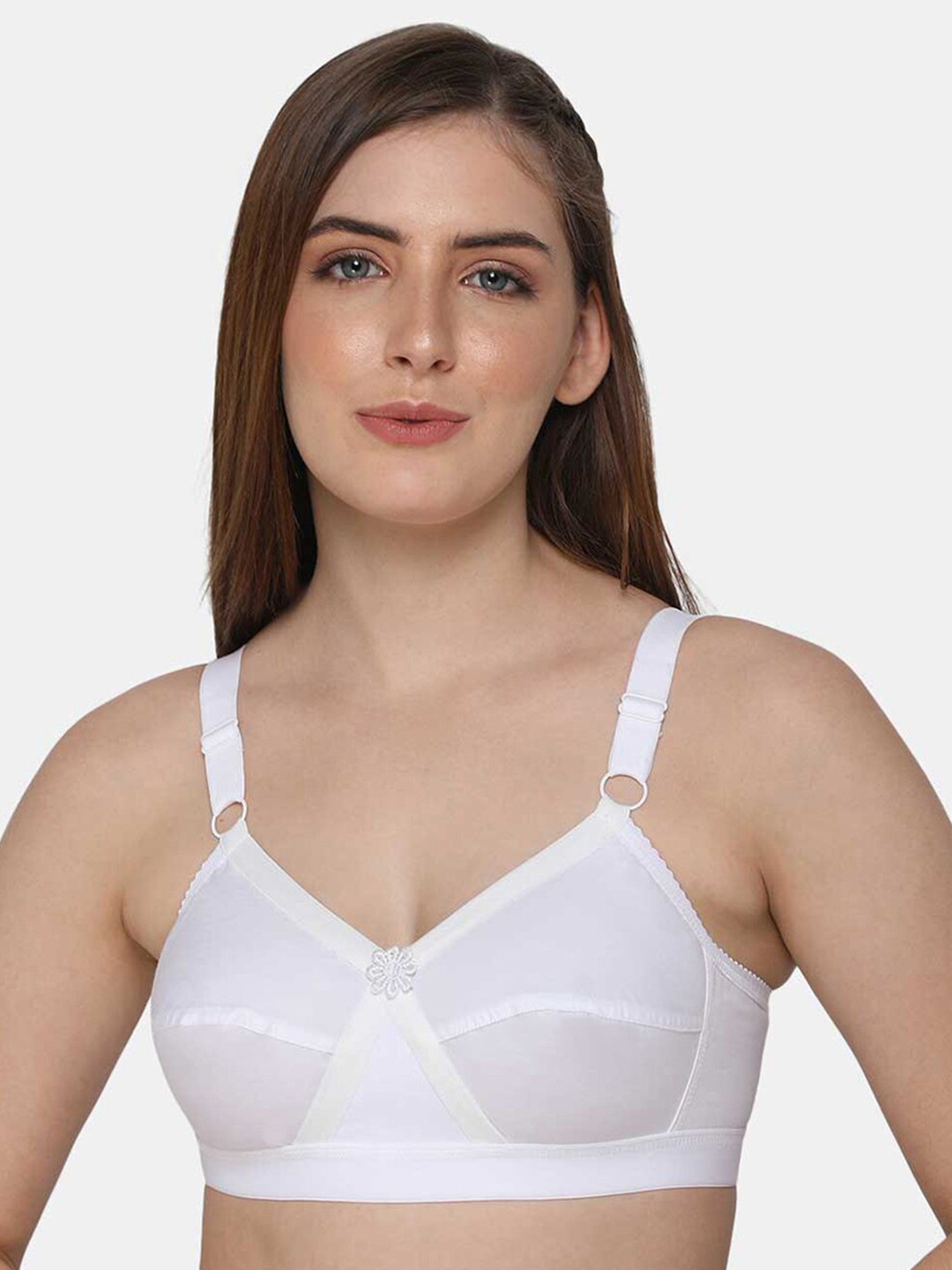 

intimacy LINGERIE Non Padded Full Coverage Cotton Everyday Bra With All Day Comfort, White