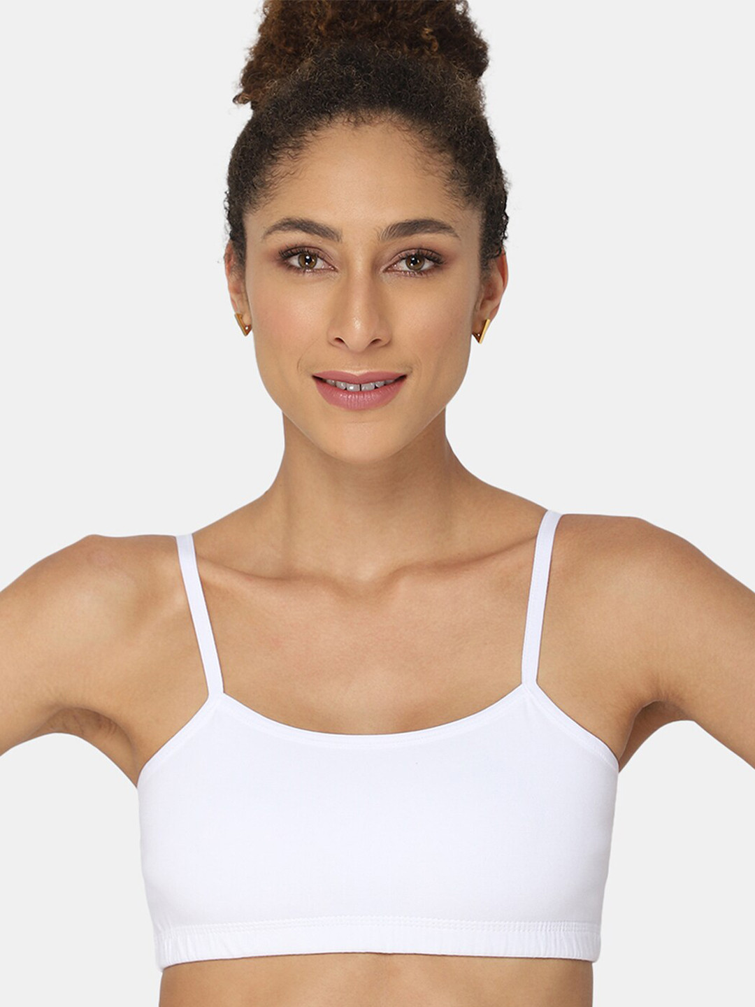 

intimacy LINGERIE Full Coverage Non Padded Cotton Workout Bra With All Day Comfort, White