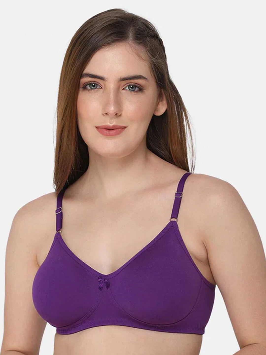 

intimacy LINGERIE Medium Coverage Non Padded Cotton Everyday Bra With All Day Comfort, Purple