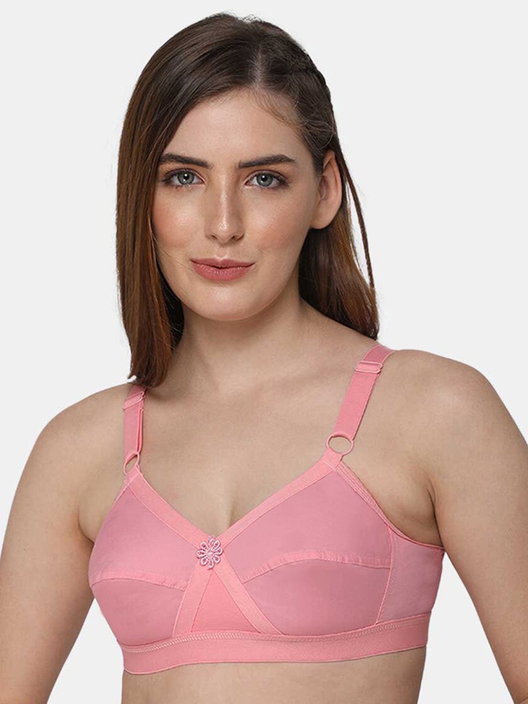 

intimacy LINGERIE Full Coverage Non Padded Cotton Everyday Bra With All Day Comfort, Pink