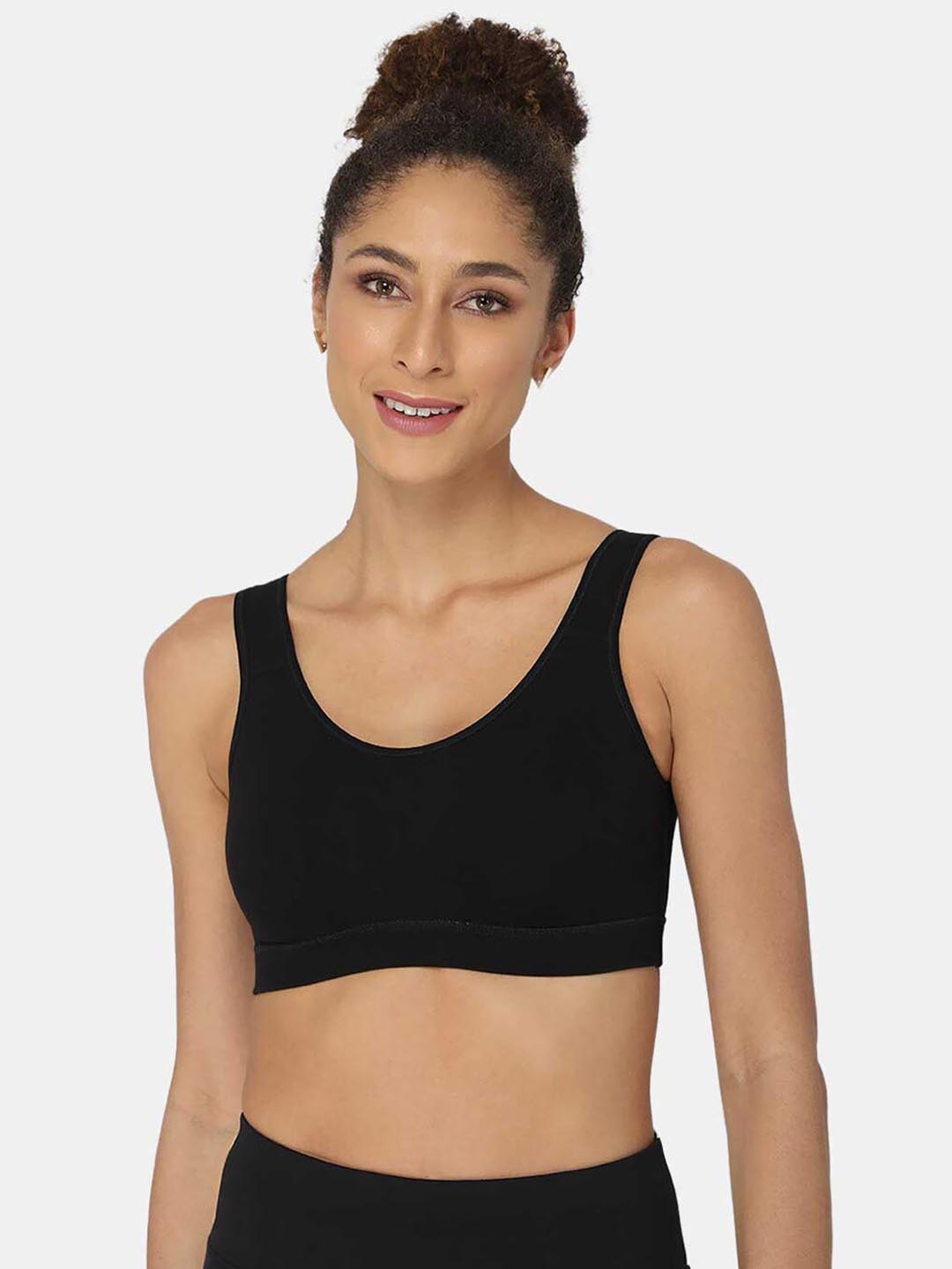

intimacy LINGERIE Full Coverage Moisture Wicking Workout Bra With All Day Comfort, Black